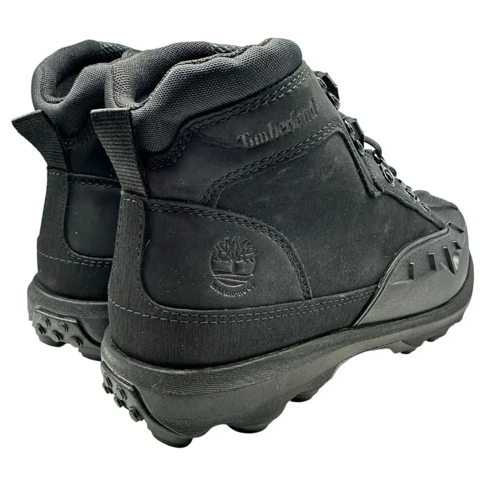 Timberland Converge Mid Lace Waterproof Juniors 6M‎ Leather Boots Black Gorpcore